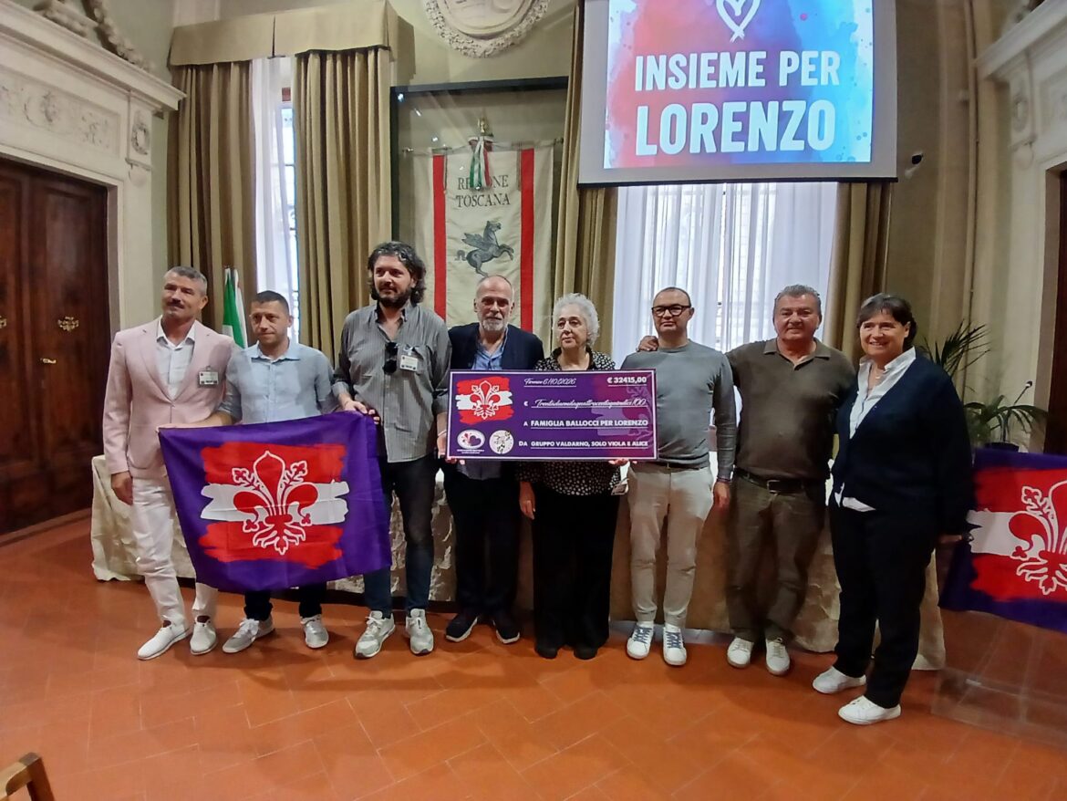 Iniziativa di solidariet&agrave; viola per Lorenzo Ballocci